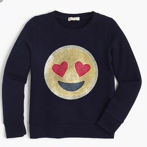 NWOT Girls' lovestruck emoji sweatshirt